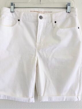 Chico's White So Slimming Girlfriend Shorts